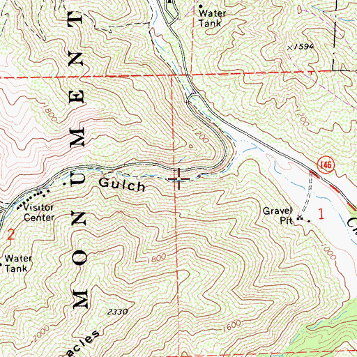 Topographic Map of Bear Gulch Trail, CA