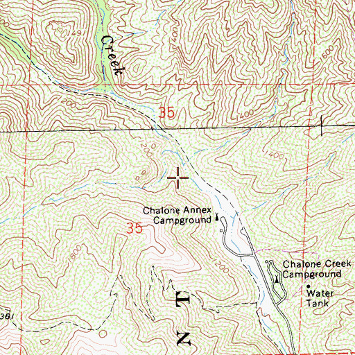 Topographic Map of Old Pinnacles Trail, CA