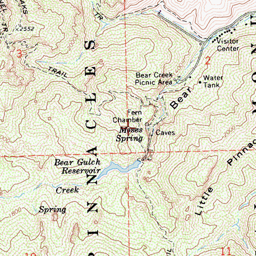 Topographic Map of Rim Trail, CA