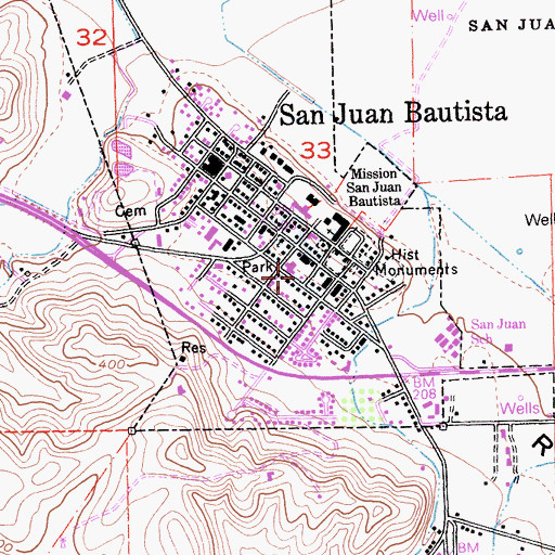 Topographic Map of John Anderson House, CA