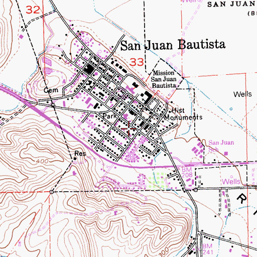 Topographic Map of Lavagnino House, CA