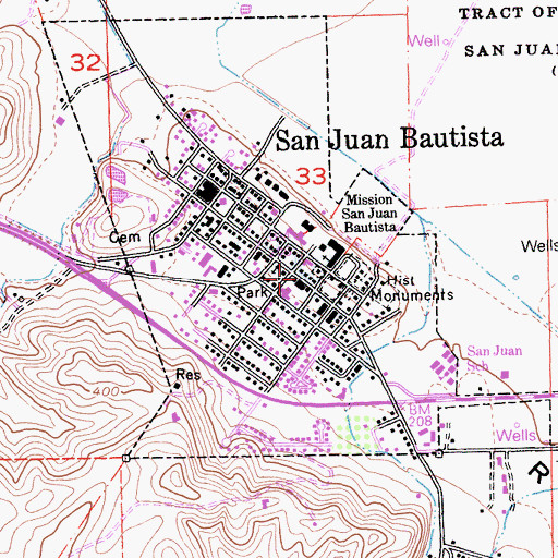 Topographic Map of Taix Block, CA