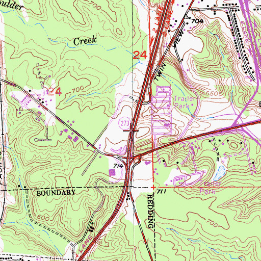 Topographic Map of Northpoint Plaza Shopping Center, CA