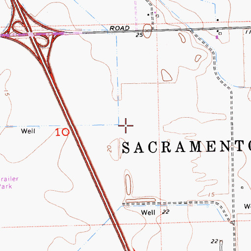 Topographic Map of Arco Arena, CA