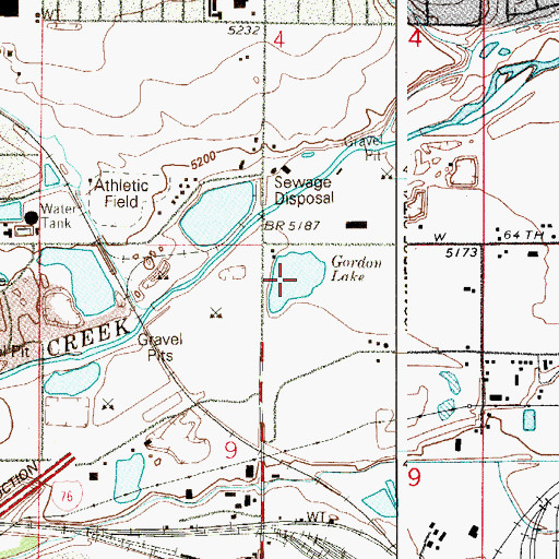Topographic Map of Gordon Lake, CO