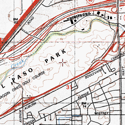 Topographic Map of Haggin Oaks Municipal Golf Course North, CA