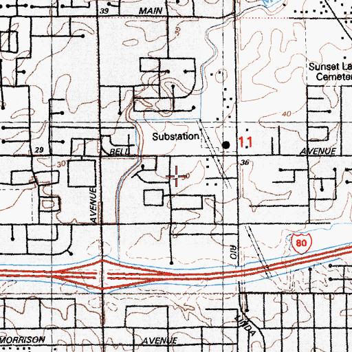 Topographic Map of Taylor Street Park, CA