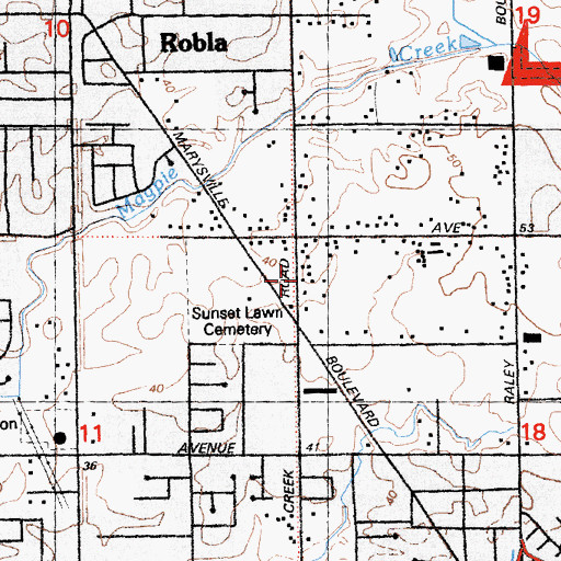 Topographic Map of United in Christ Christian Foundation, CA