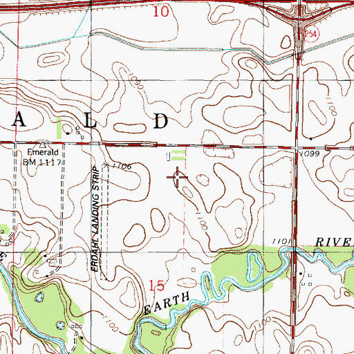 Topographic Map of Erdahl Landing Strip (historical), MN
