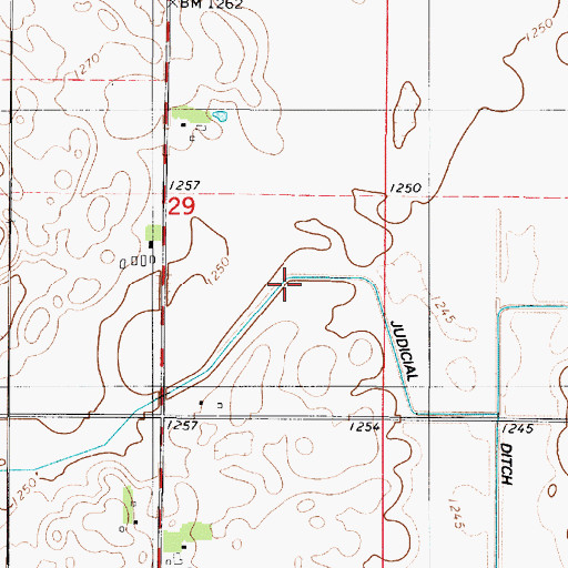 Topographic Map of Judicial Ditch Number Twentysix, MN