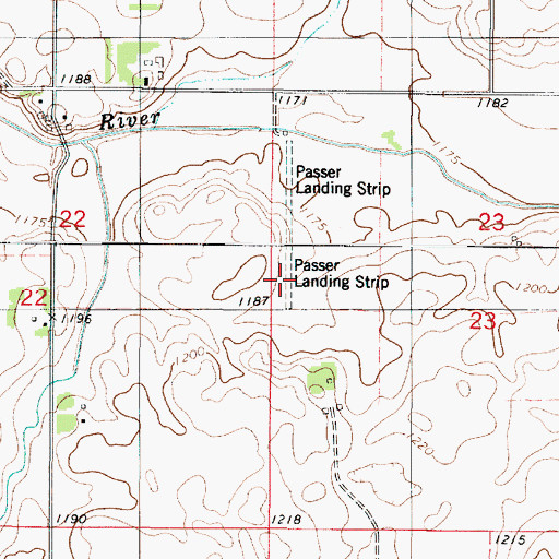 Topographic Map of Passer Landing Strip (historical), MN