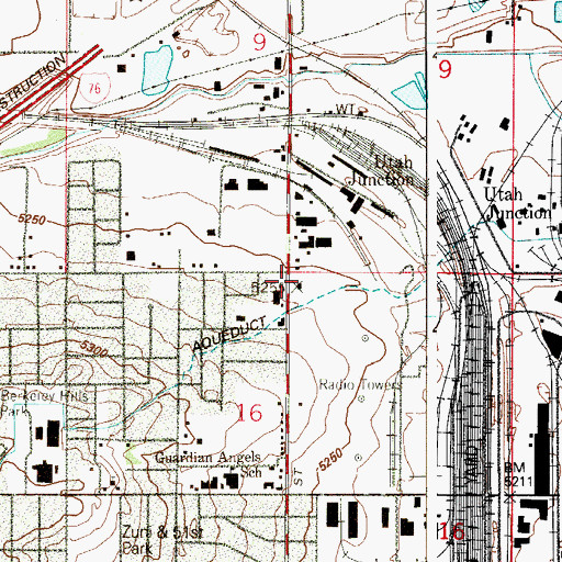 Topographic Map of Junction School (historical), CO