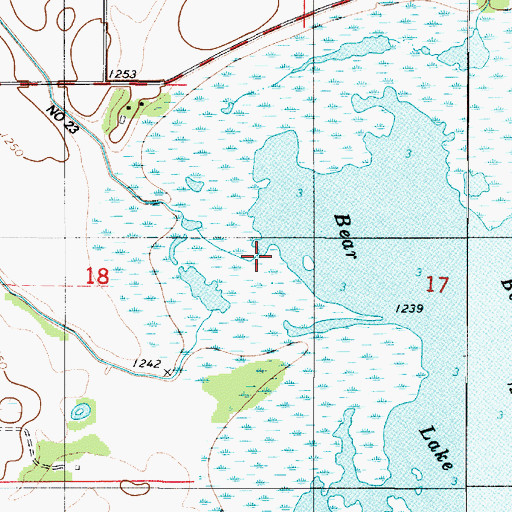 Topographic Map of Steward Creek, MN