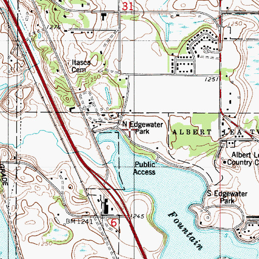 Topographic Map of North Edgewater Park, MN