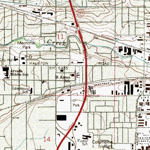 Topographic Map of McIlvoy Park, CO