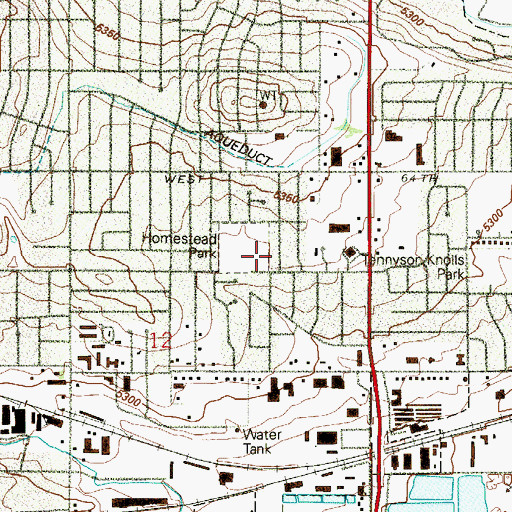 Topographic Map of Bates Lake, CO
