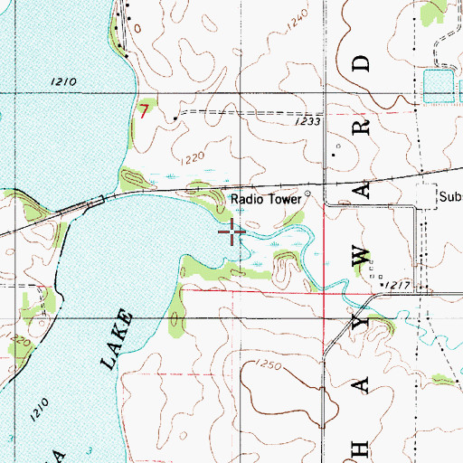 Topographic Map of Peter Lund Creek, MN