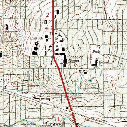 Topographic Map of North Park Shopping Center, CO