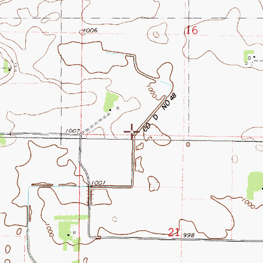 Topographic Map of County Ditch Number Fortyeight, MN