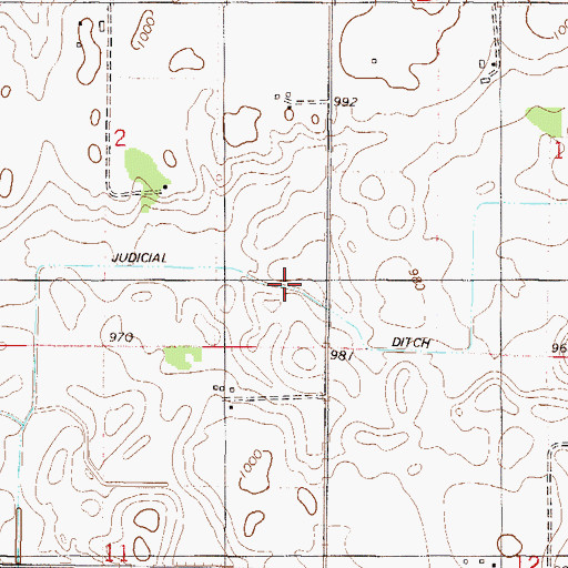 Topographic Map of Judicial Ditch Number Four, MN