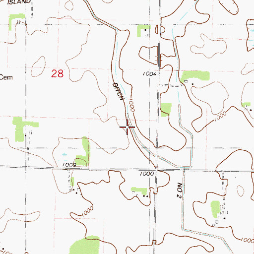 Topographic Map of High Island Ditch Number Two, MN
