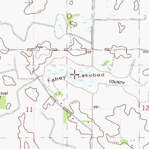 Topographic Map of Fahey Lakebed, MN