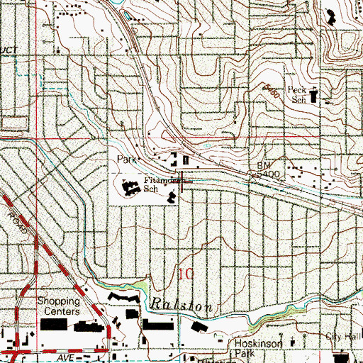 Topographic Map of Hoskinson Cottage School (historical), CO