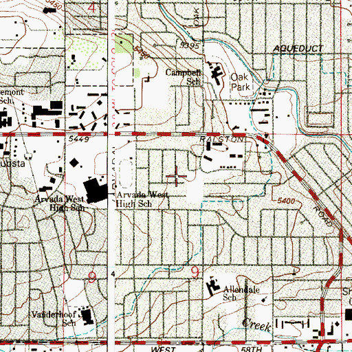 Topographic Map of Allendale Cottage School Number 2 (historical), CO