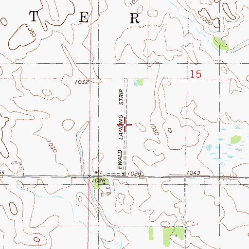 Topographic Map of Ewald Landing Strip (historical), MN