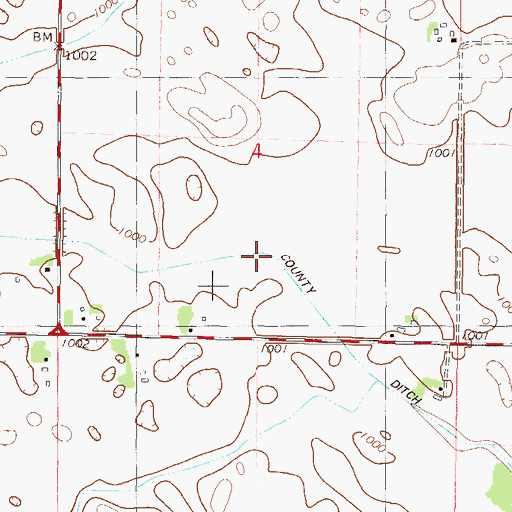 Topographic Map of County Ditch Number Fifteen A, MN