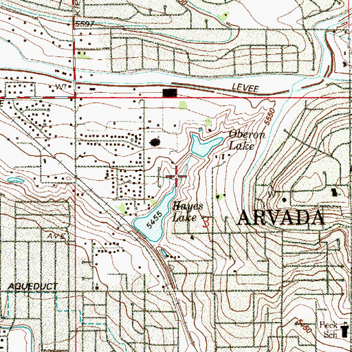 Topographic Map of Oberon Lakes, CO