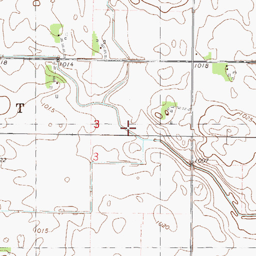 Topographic Map of Judicial Ditch Number Eighteen, MN