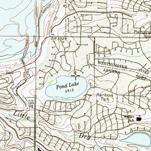 Topographic Map of Pomona Lake, CO