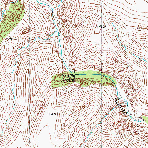 Topographic Map of Bonita Spring, AZ