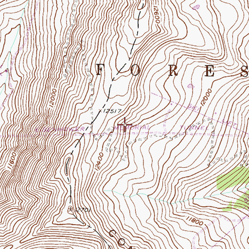 Topographic Map of Eisenhower Memorial Tunnel, CO