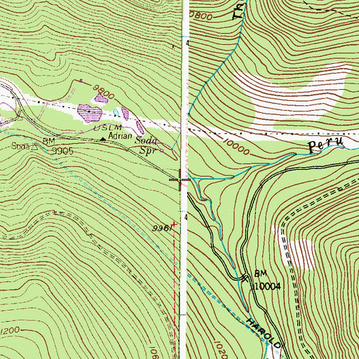 Topographic Map of Peru Creek, CO