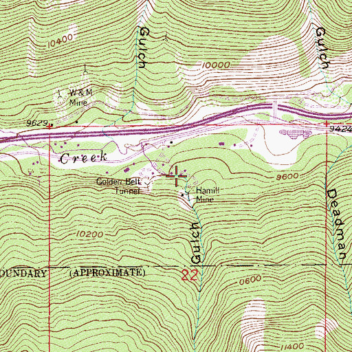 Topographic Map of Wide-awake Gulch, CO