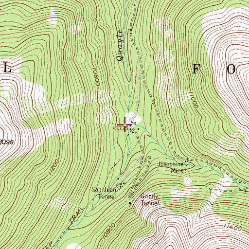 Topographic Map of Stevens Gulch, CO