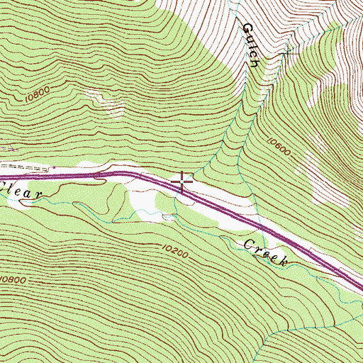 Topographic Map of Watrous Gulch, CO