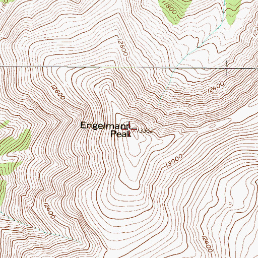 Topographic Map of Engelmann Peak, CO