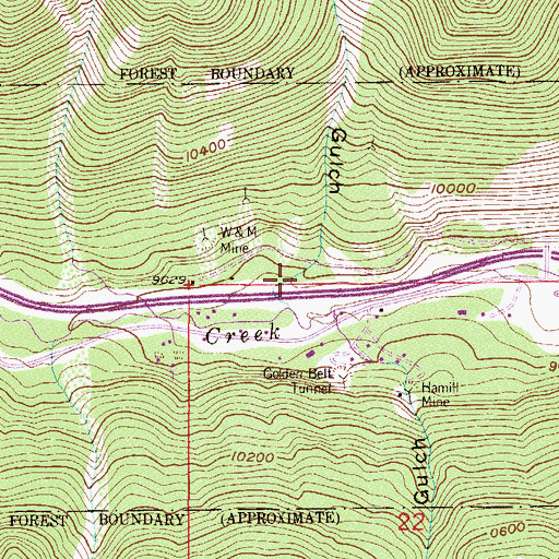 Topographic Map of Thompson Gulch, CO