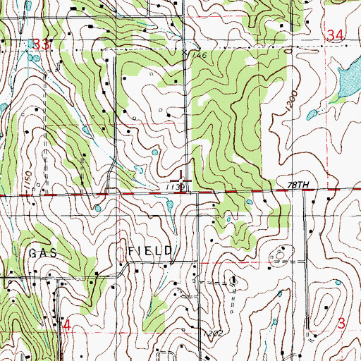 Topographic Map of Spencer Post Office, OK