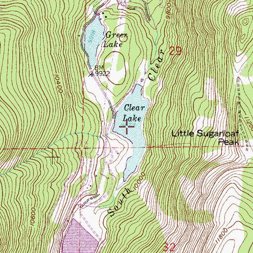 Topographic Map of Clear Lake, CO