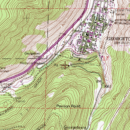 Topographic Map of Big Indian Shaft, CO
