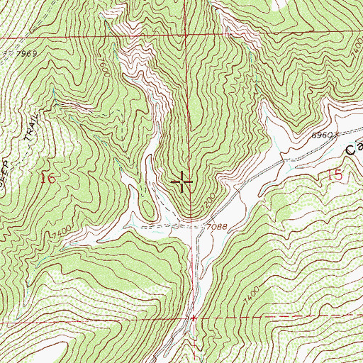 Topographic Map of Sunkirk Mine, CO