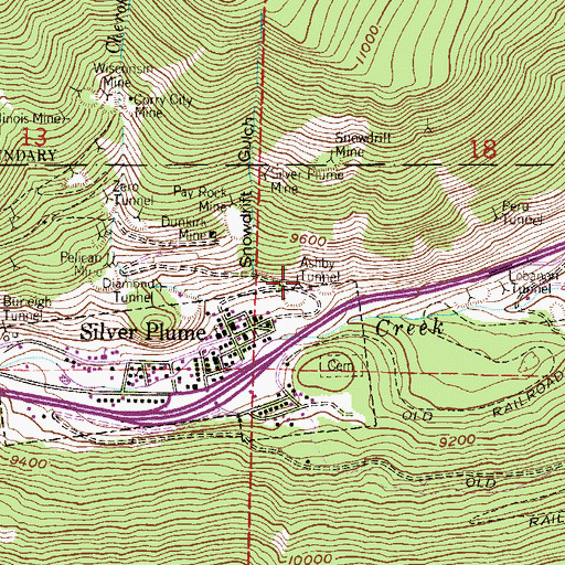 Topographic Map of Ashby Tunnel, CO