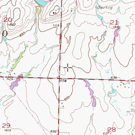 Topographic Map of Owasso High School, OK
