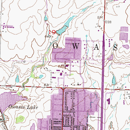 Topographic Map of Ator Elementary School, OK