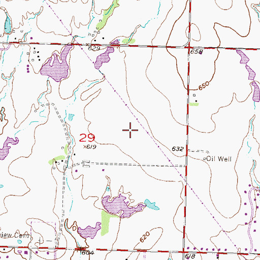 Topographic Map of Mills Elementary School, OK