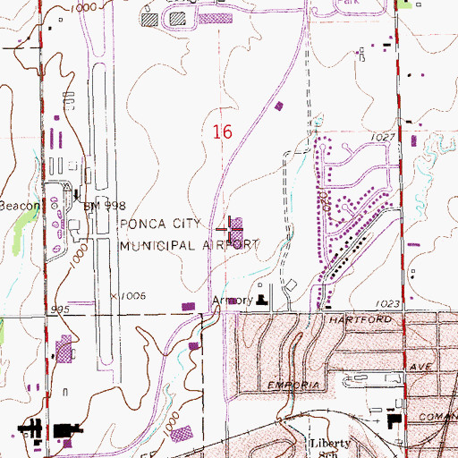 Topographic Map of Pioneer Technology Center, OK